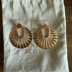Kendra Scott Didi Sunburst Rose Gold Statement Earrings
